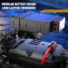 Машинка на радиоуправлении JJRC C8811 1:20 Black — монстр-трак 4WD с бесколлекторным двигателем, металлической трансмиссией, LED-фарами, до 45 км/ч, до 15 минут, до 100 м